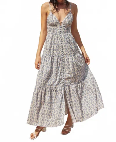 Dress Forum Madeline Maxi Dress In Parisian Bloom In Gray