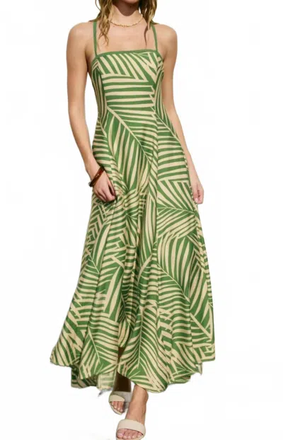 Dress Forum Mango Grove Handkerchief Hem Dress In Sage Cream In Green