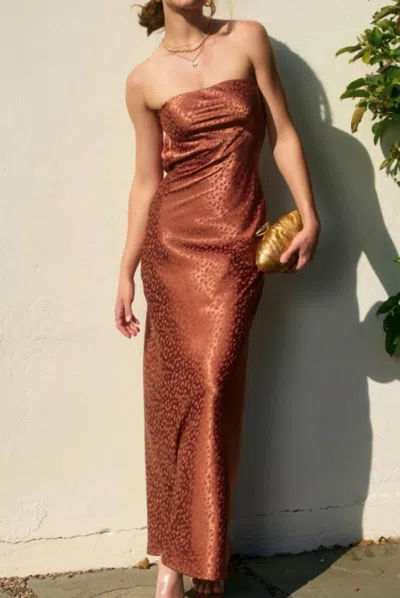 Dress Forum Mel Strapless Dress In Sienna In Red