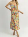 Dress Forum Mesmerize Side Tie Dress In Yellow In Multi