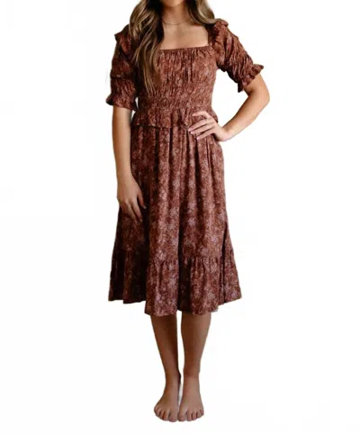 Dress Forum Montbretia Floral Midi Dress In Multi