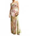 Dress Forum Palmetto Breeze One-shoulder Maxi Dress In Seashell In Multi