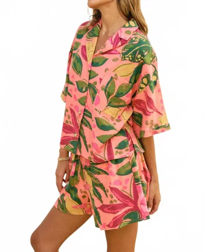 Dress Forum Paradise Two-piece Short Set In Pink In Multi