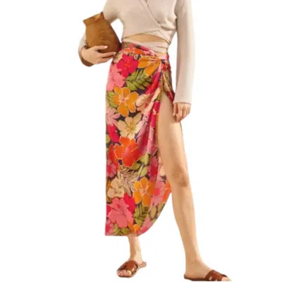 Dress Forum Riding Waves Maxi Skirt In Hawaiian Garden In Multi
