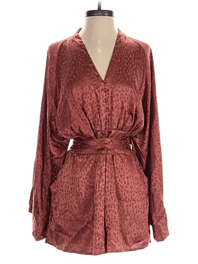 Pre-owned Dress Forum Romper In Burgundy