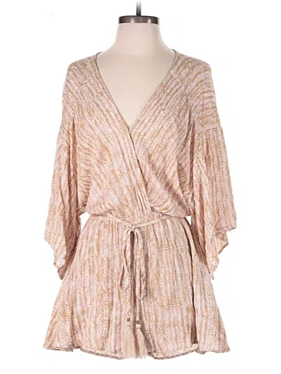 Pre-owned Dress Forum Romper In Tan