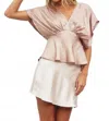Dress Forum Rosa Satin Blouse In Rose Pearl In Multi