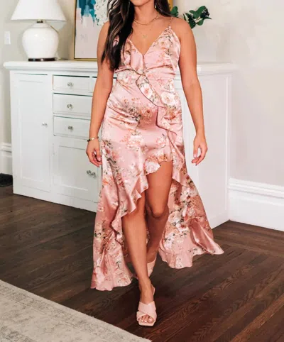 Dress Forum Rosalie Maxi Dress In Pink Floral In Multi