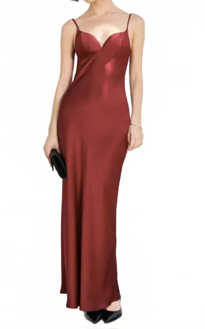 Dress Forum Satin Maxi Dress In Red