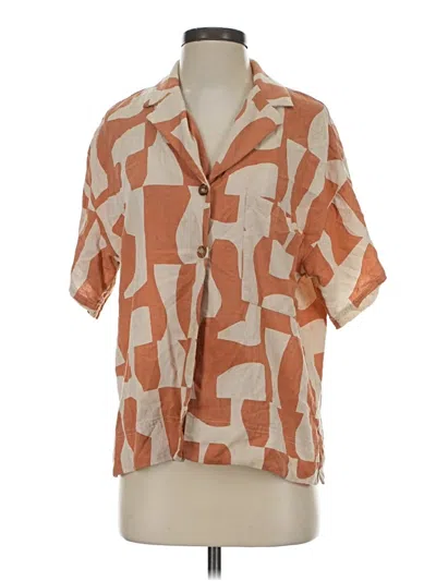 Pre-owned Dress Forum Short Sleeve Blouse In Orange