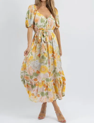 Dress Forum Society Street Bloom Maxi Dress In Yellow In Multi