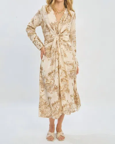 Dress Forum Sophia Dress In Beige In Multi