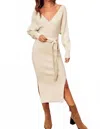 Dress Forum Sweater Midi Dress In Cream In White