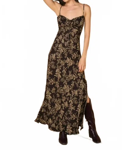 Dress Forum Sweetheart Maxi Dress In Brown Butter In Multi