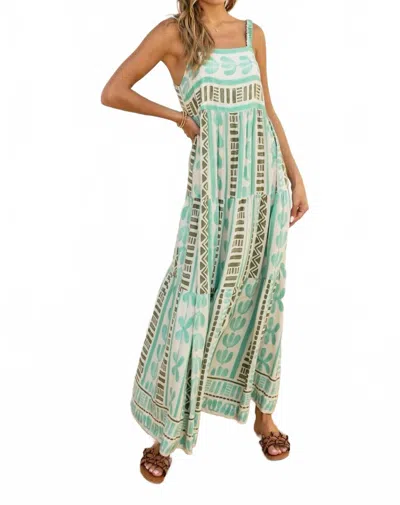 Dress Forum Tiered Maxi Dress In Island Time In Green
