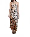 Dress Forum Tigress Silky Maxi Dress In Tan In Neutral