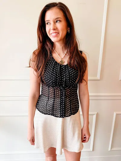Dress Forum Timeless Dot Mini Skirt In White