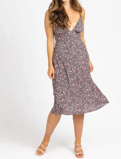 Dress Forum Triangle Midi Dress In Vintage Rose In Purple