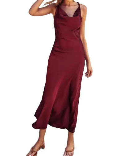 Dress Forum Twist & Shout Twist Strap Maxi Dress In Black In Brown