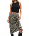 Dress Forum Wild Thoughts Midi Skirt In Shadow Leopard In Animal Print