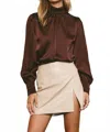 Dress Forum Amelia Mini Skirt In Beige In Brown