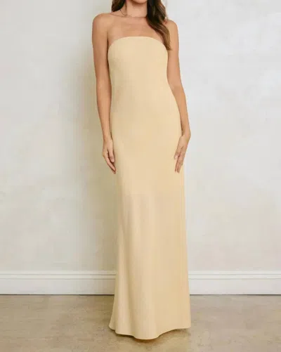 Dress Forum Wyeth Strapless Maxi Dress In Butter Lemon In Yellow