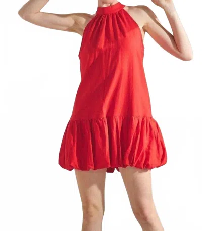 Dress Hall Halter Dress In Red