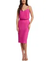 Dress The Population Alondra Bright Fuchsia V-neck Dress