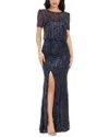 Dress The Population Amanda Mermaid Gown In Blue