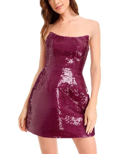 Dress The Population Amity Sequin Mini Dress In Purple