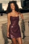 Dress The Population Amity Sleeveless Sequin Mini Dress In Purple
