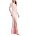 Dress The Population Magdalynn One Shoulder Mermaid Gown In Vintage Pink