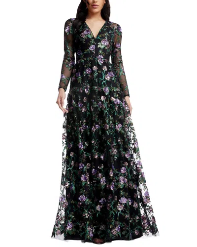 Dress The Population Angelina A-line Dress In Black