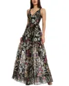 Dress The Population Ariyah Floral Sequin A-line Gown In Multi