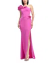 DRESS THE POPULATION DRESS THE POPULATION AUBRIELLA ROSETTE ONE SHOULDER GOWN