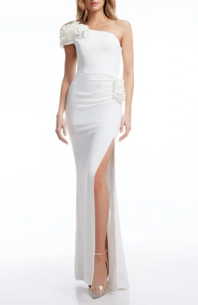 DRESS THE POPULATION DRESS THE POPULATION AUBRIELLE ASYMMETRIC GOWN