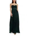Dress The Population Audrina Strapless Gown In Deep Emerald