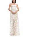 DRESS THE POPULATION DRESS THE POPULATION AUDRINA STRAPLESS FLORAL GOWN