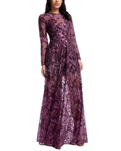 Dress The Population Ava A-line Dress In Purple