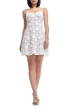 Dress The Population Ayla Floral Embroidered Minidress In White