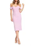 Dress The Population Bailey Off The Shoulder Body-con Dress In Pink