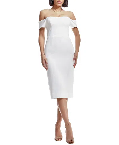 Dress The Population Bailey Midi Dress In Off White