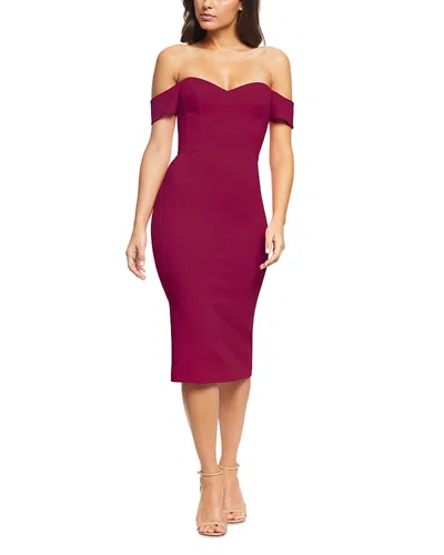 DRESS THE POPULATION DRESS THE POPULATION BAILEY OFF-THE-SHOULDER SHEATH DRESS