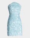 Dress The Population Black Label Anica Strapless Sequin Mini Dress