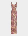 Dress The Population Black Label Goldie Wavy Sequin Column Gown