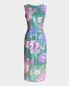 Dress The Population Black Label Harmony Sequin Floral-print Bodycon Midi Dress