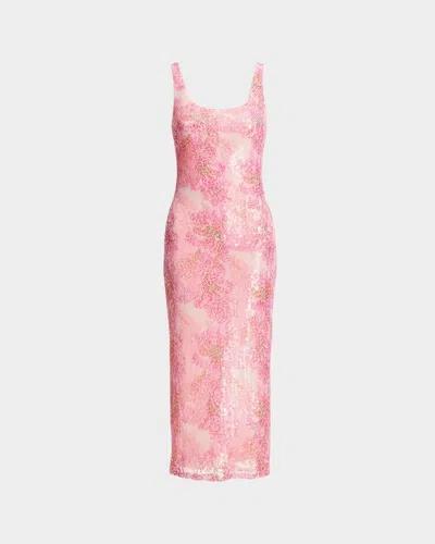 Dress The Population Black Label Leo Sleeveless Floral Sequin Midi Dress In Multi