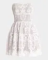 Dress The Population Black Label Sasha Strapless Scalloped Lace Mini Dress