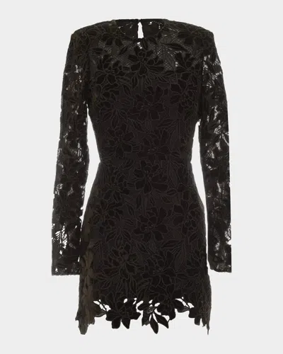 Dress The Population Black Label Stassi Lace Cocktail Mini Dress In Black
