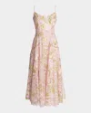 Dress The Population Black Label Uma Sleeveless Floral Bead & Sequin Midi Dress
